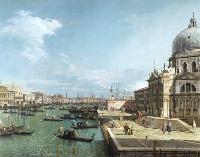 The Entrance to the Grand Canal and the church of Santa Maria della Salute, Venice by Giovanni Antonio Canal